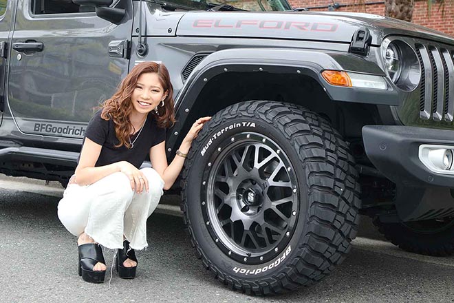 BFグッドリッチのマッドテレーンT/A KM3（LT285/55R20） はDIYでホワイトレターに。ホイールはMLJのXTREME-J XJ04